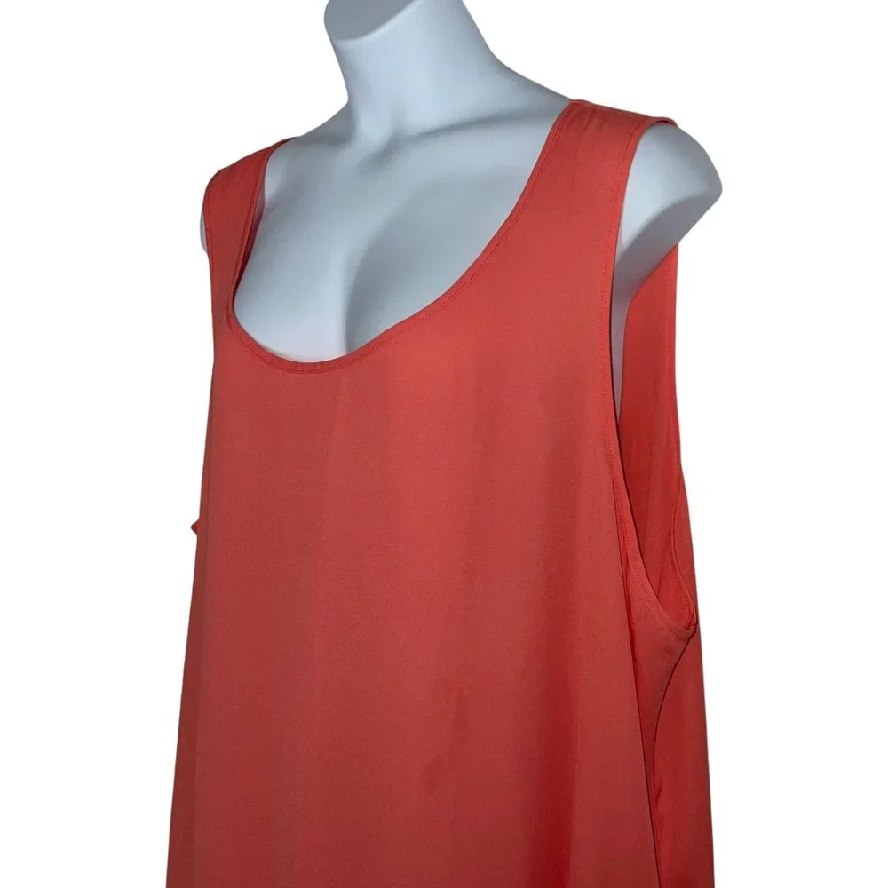 Torrid Orange Tassle Lightweight Sleeveless Plus Size Blouse Women's 4